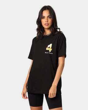 4HUNNID Check Short Sleeve T-Shirt Black