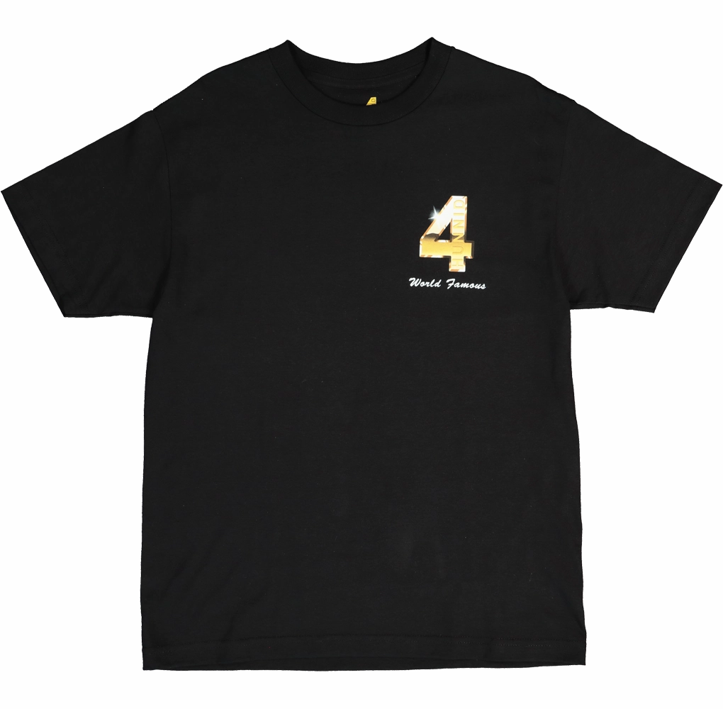 4HUNNID Check Short Sleeve T-Shirt Black