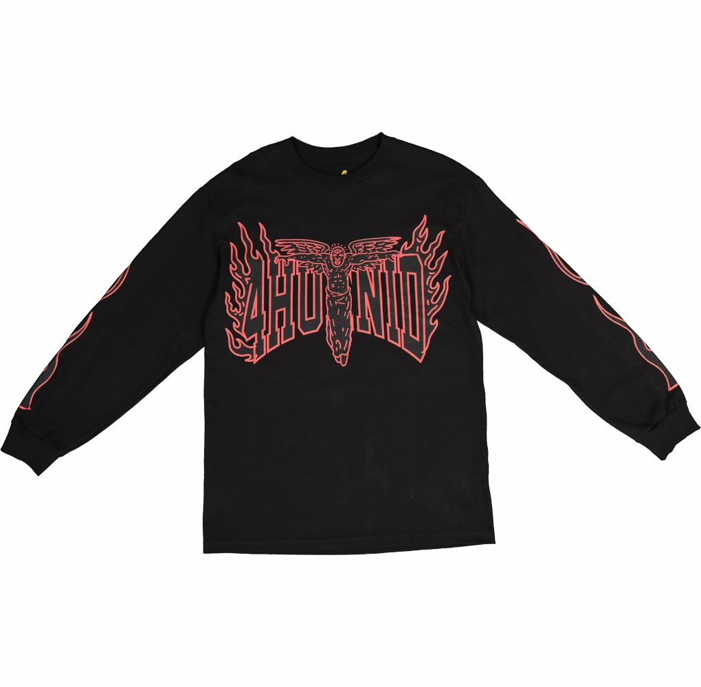 4HUNNID Death Before Dishonor Long Sleeve T-Shirt Black