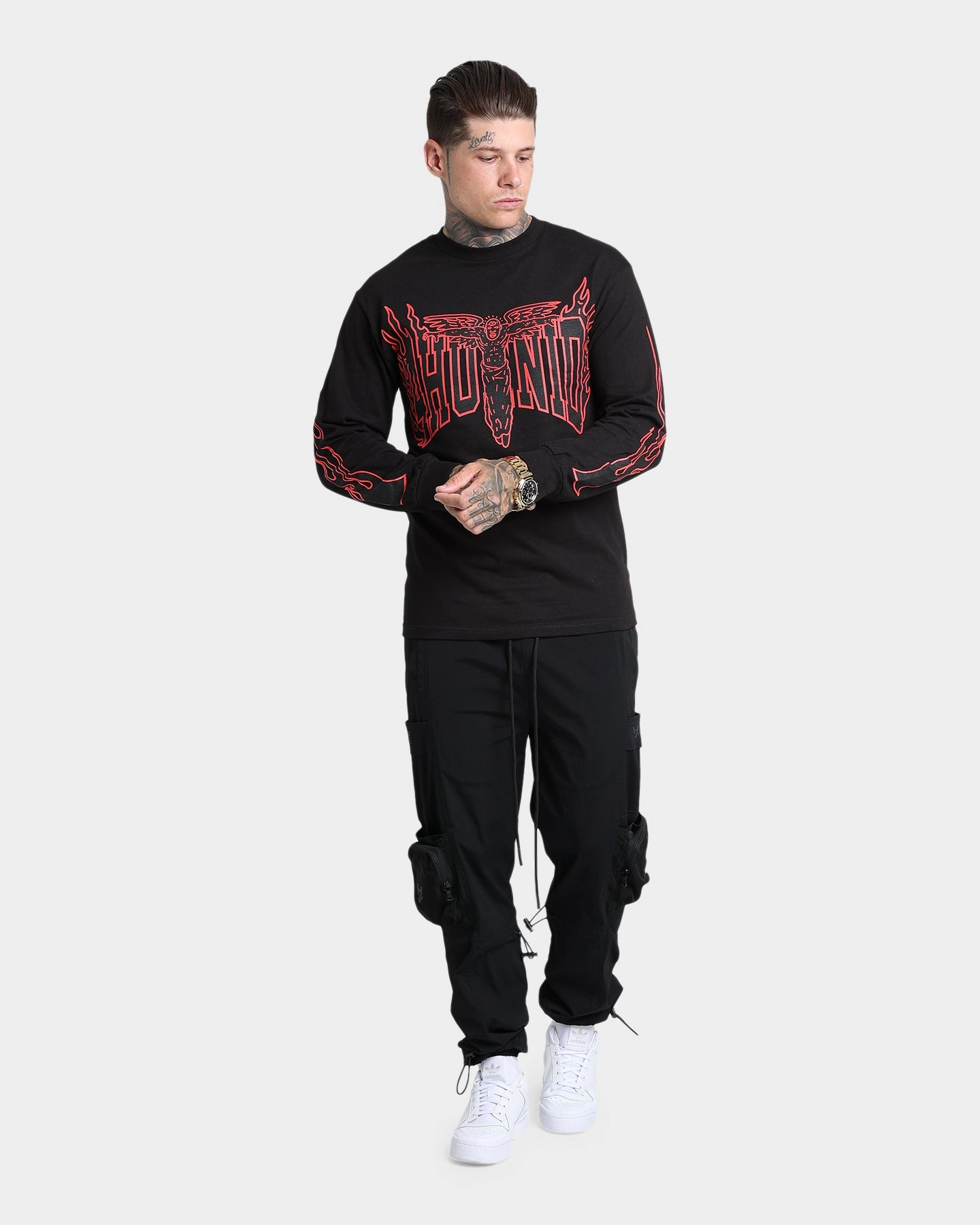 4HUNNID Death Before Dishonor Long Sleeve T-Shirt Black