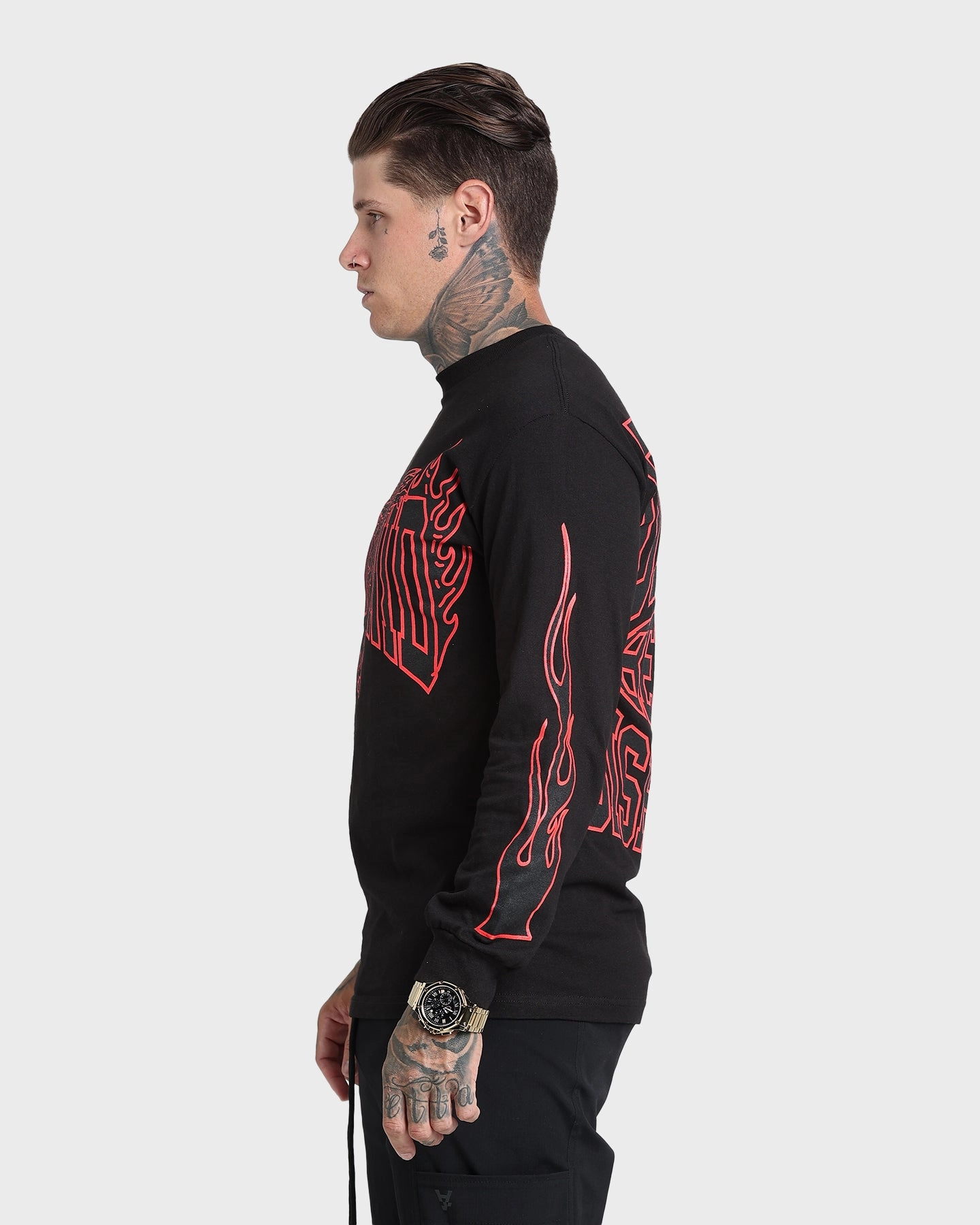 4HUNNID Death Before Dishonor Long Sleeve T-Shirt Black