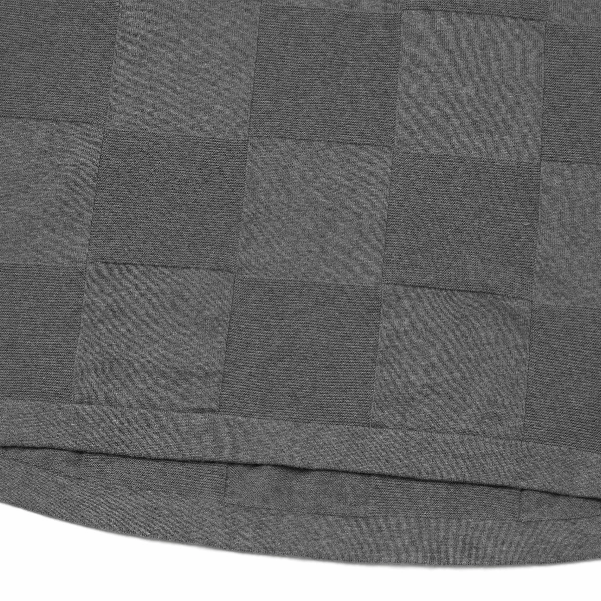   AES G.A.T-01K Checkerboard Knit Polo Shirt 'Grey'