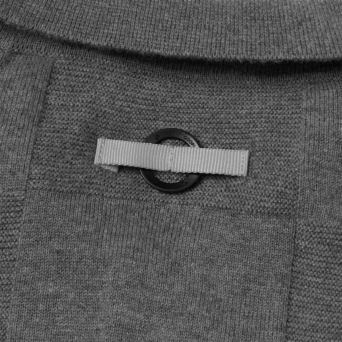   AES G.A.T-01K Checkerboard Knit Polo Shirt 'Grey'