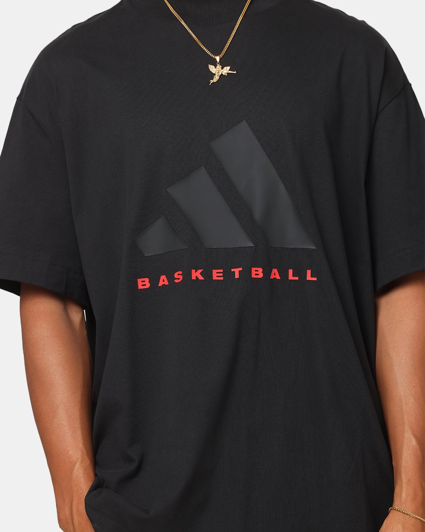 Adidas One Jersey Basketball T-Shirt Black/Red