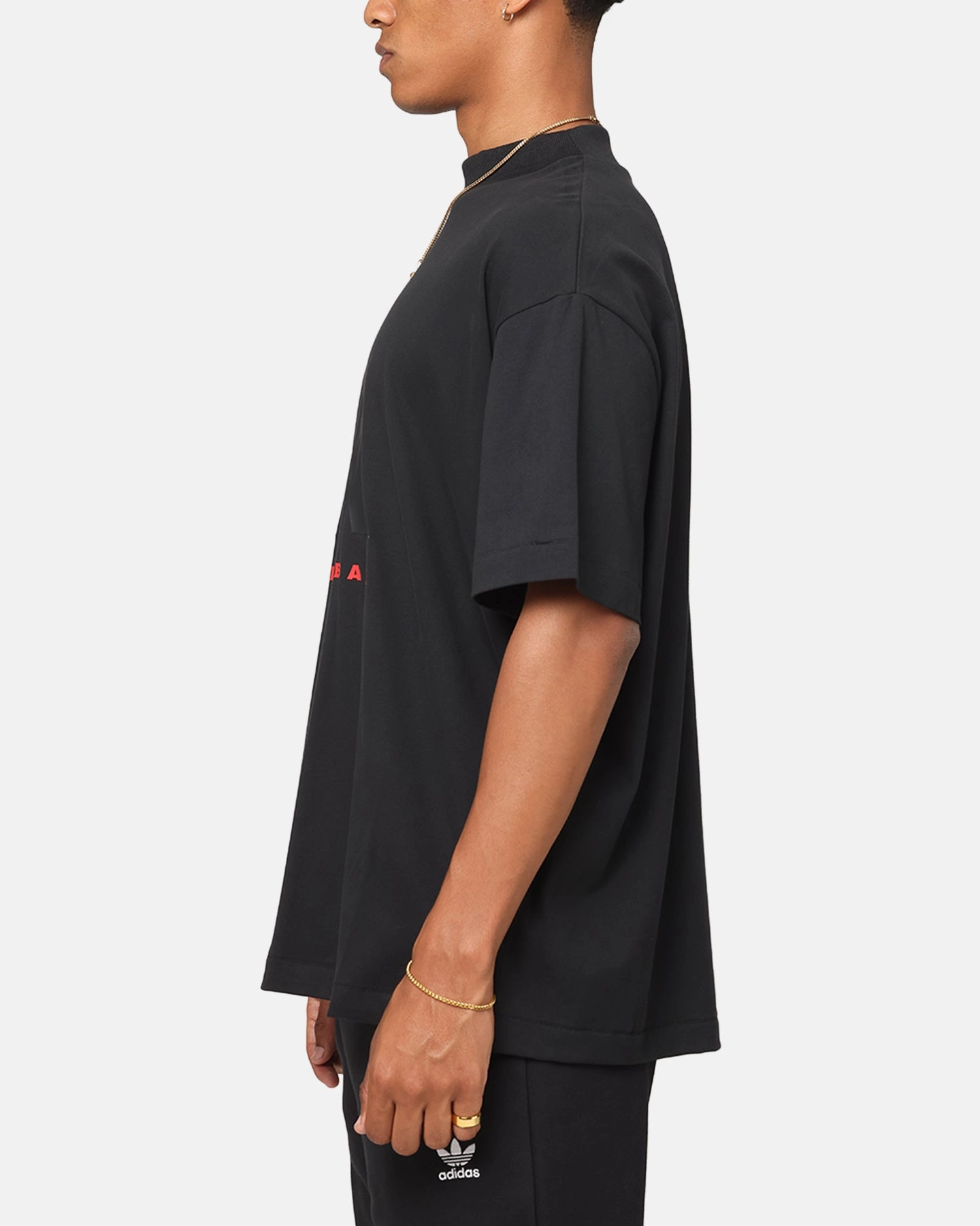 Adidas One Jersey Basketball T-Shirt Black/Red