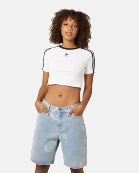 Adidas Women's 3-Stripes Baby T-Shirt White