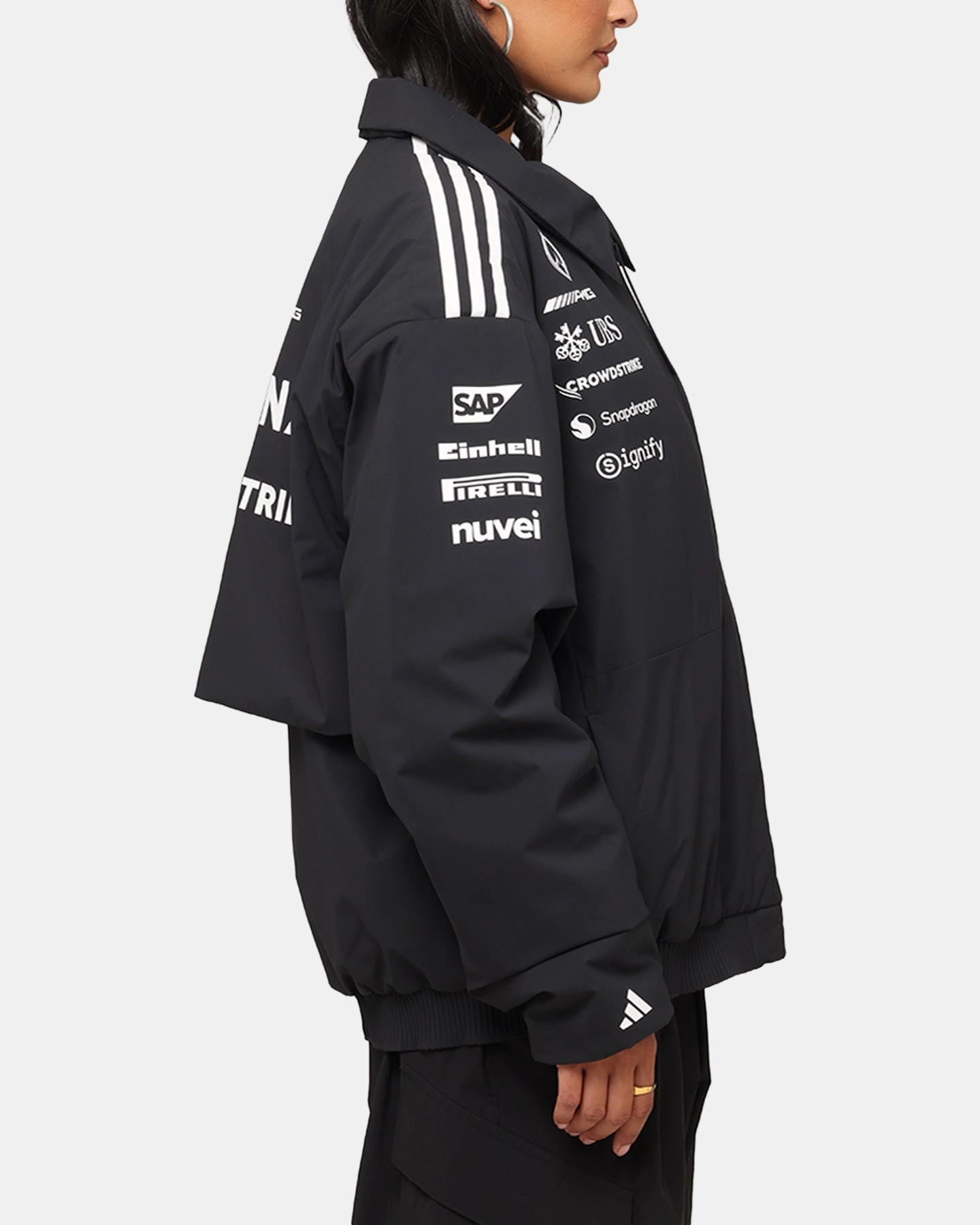 adidas x Mercedes-AMG PETRONAS Formula One F1 2025 Team Jacket Black/White