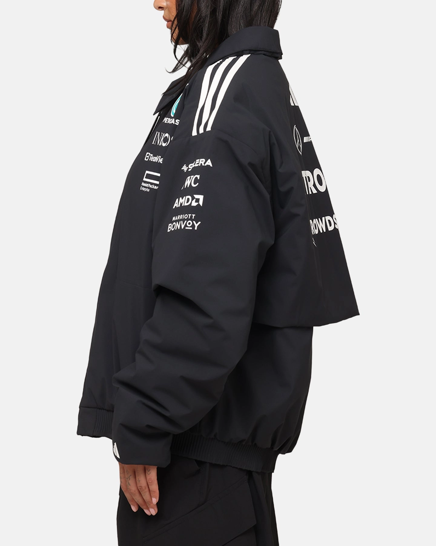 adidas x Mercedes-AMG PETRONAS Formula One F1 2025 Team Jacket Black/White