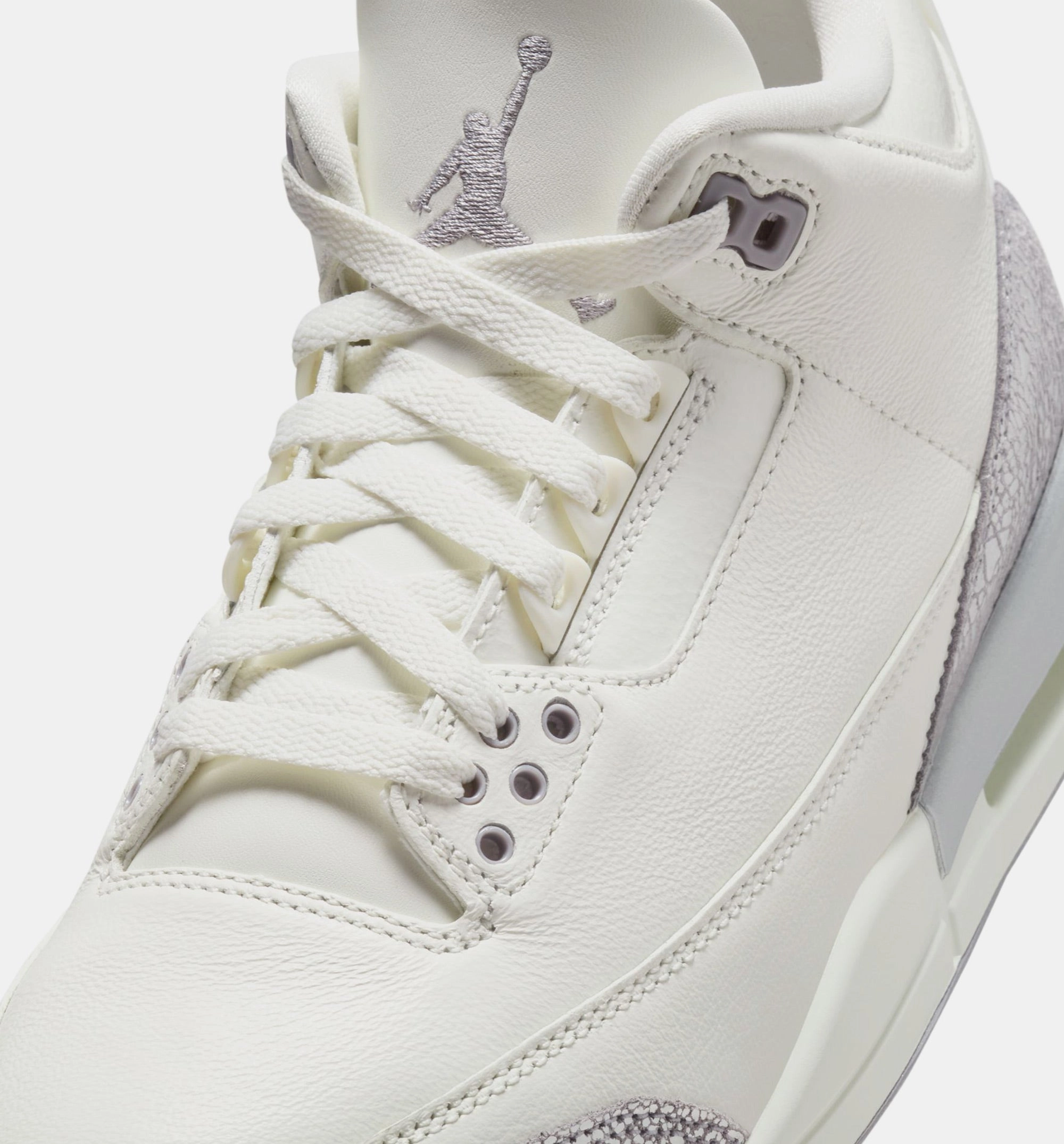 Air Jordan 3 Sail Cement Womens Lifestyle Shoe - Sail/Cement Grey/Metallic Silver Free Shipping
