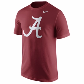 Alabama Crimson Tide Primary Logo Crimson Short Sleeve Nike Tee