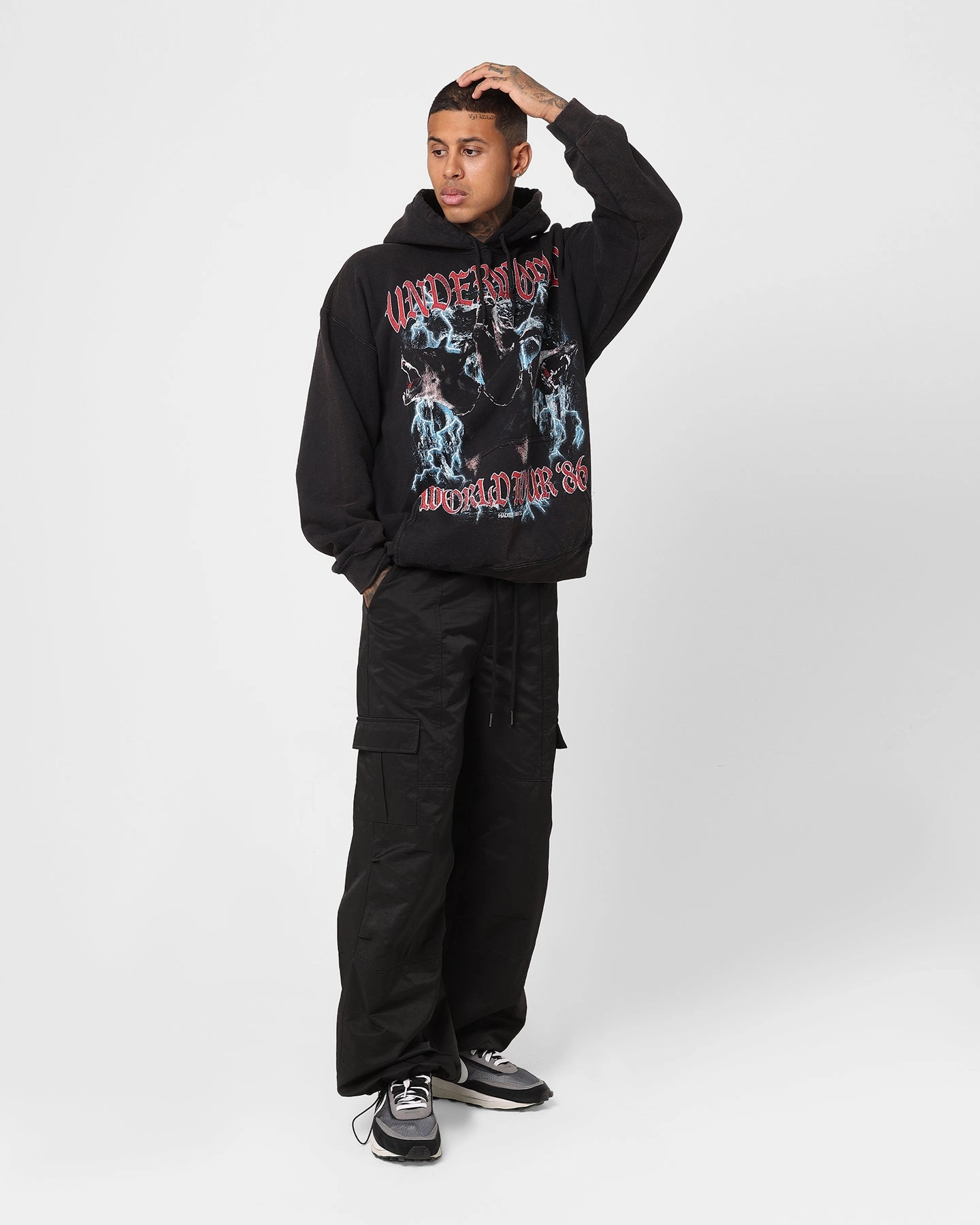 American Thrift Underworld Tour Hoodie Black Wash