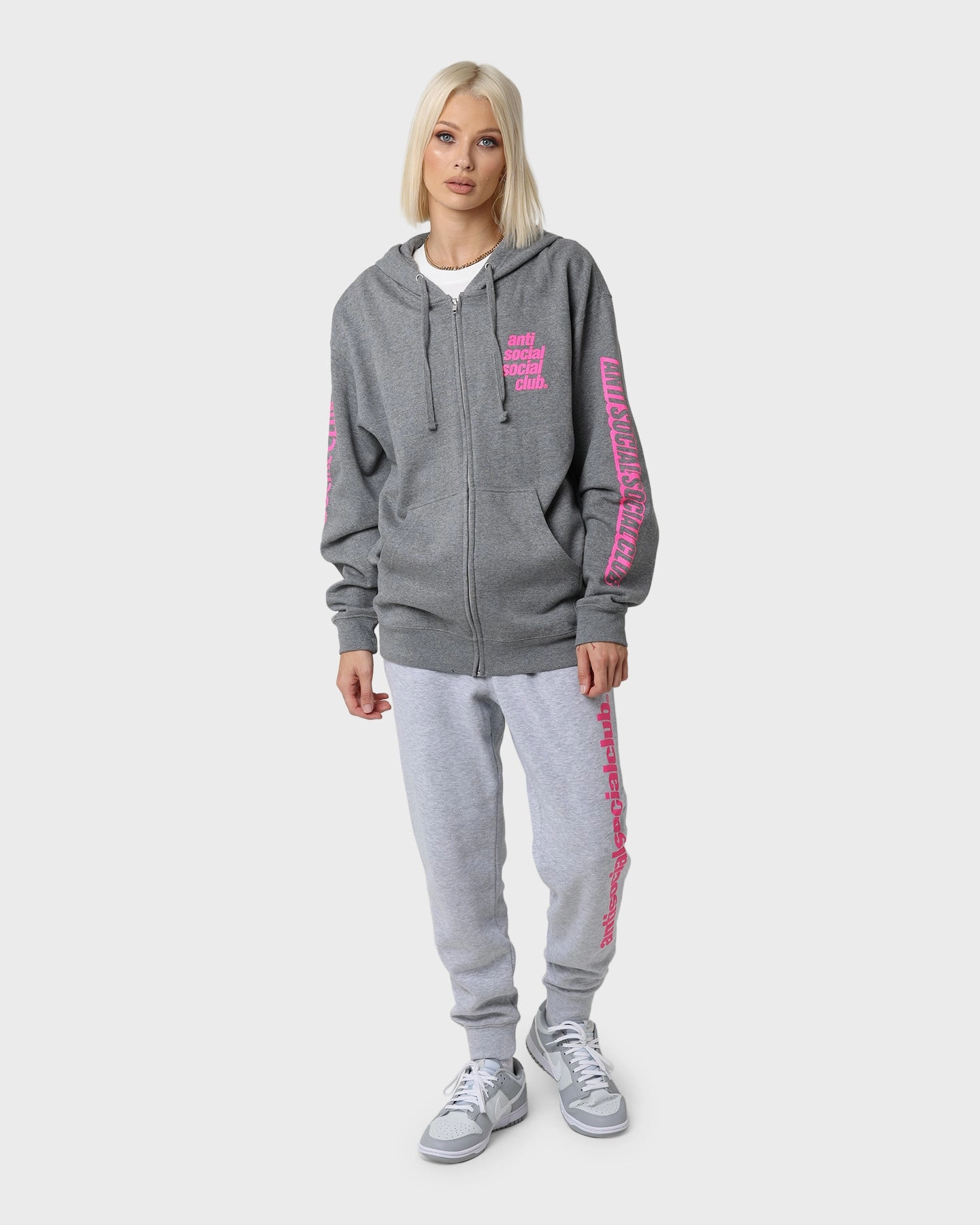 Anti Social Social Club Official Sweat Pants Grey
