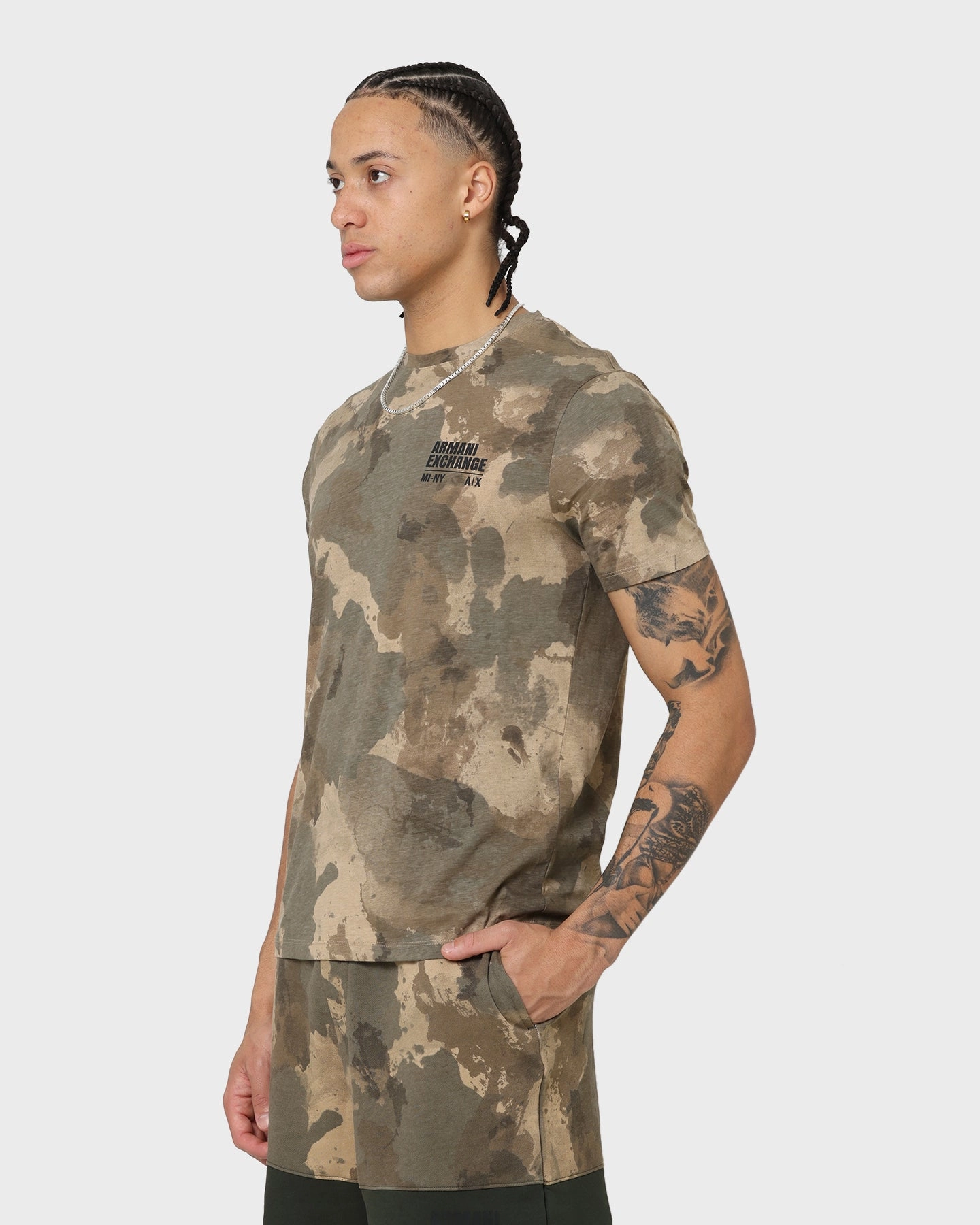 Armani Exchange Camo T-Shirt Desert Camou Ao