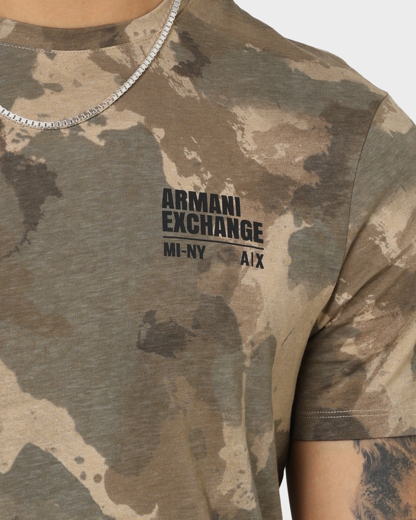 Armani Exchange Camo T-Shirt Desert Camou Ao
