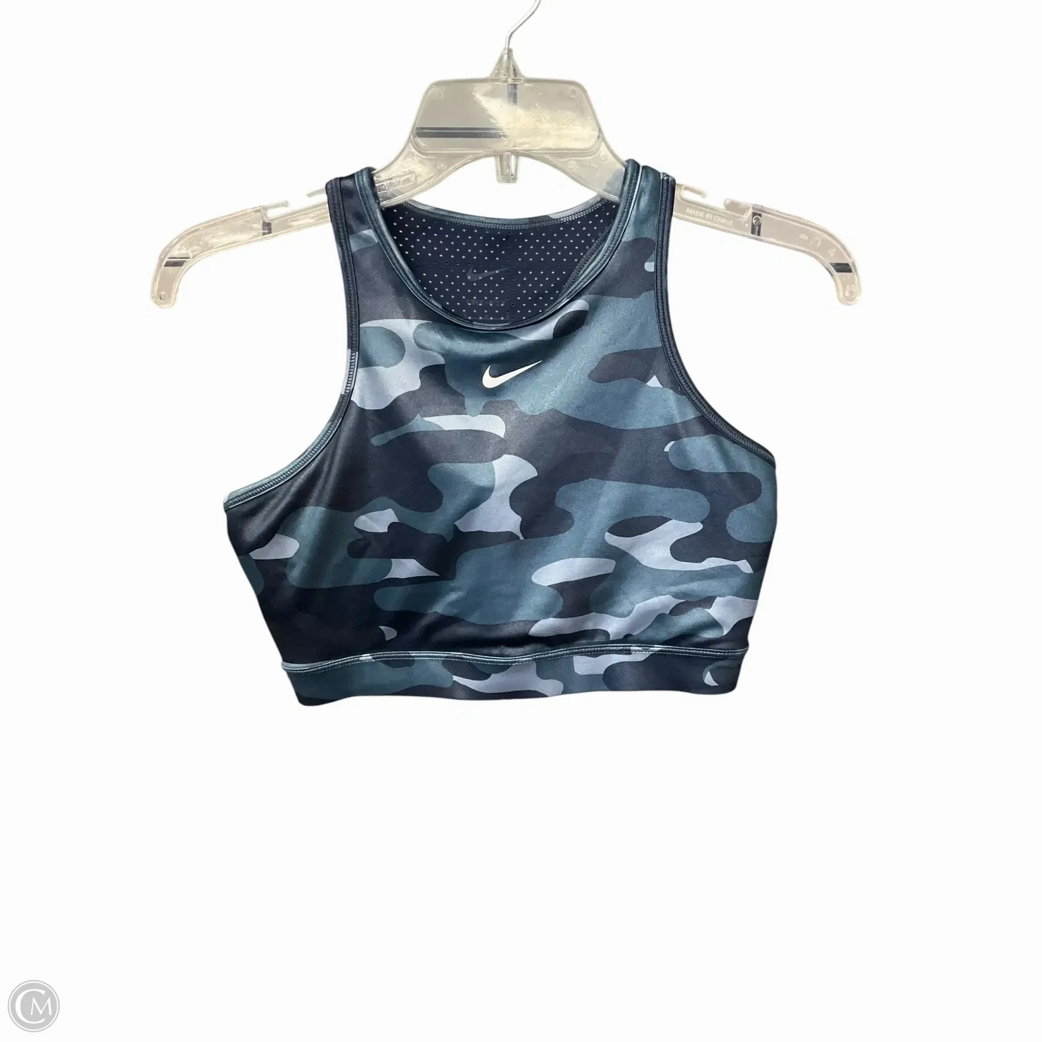 Athletic Bra By Nike Apparel In Camouflage Print, Size: M