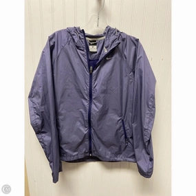 Athletic Jacket By Nike In Blue, Size: M