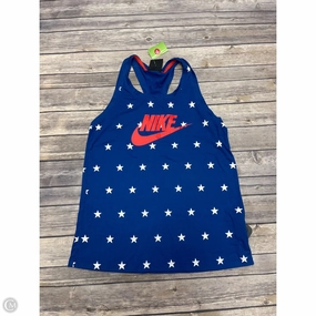 Athletic Tank Top By Nike In Blue & Red, Size: S
