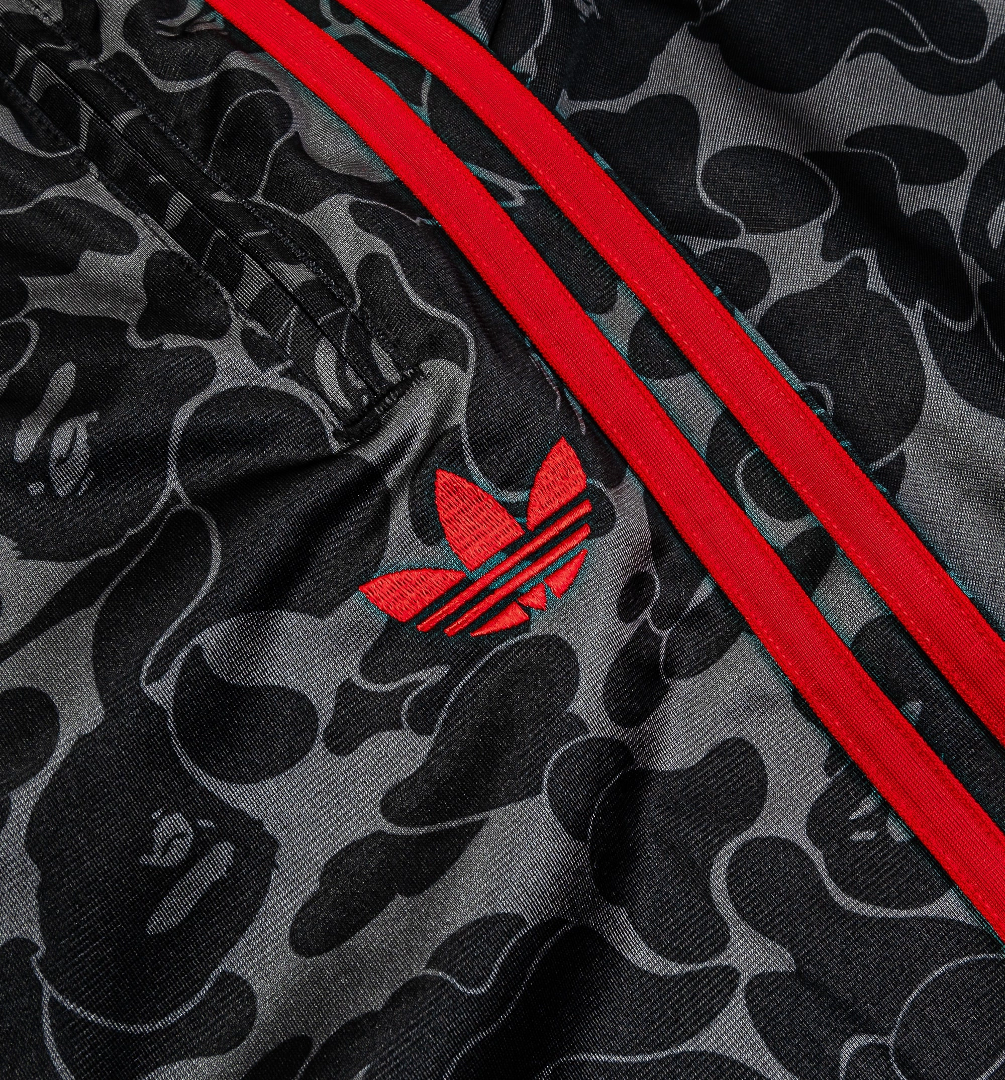Bape x Adidas All Over Print Track Mens Pant - Black