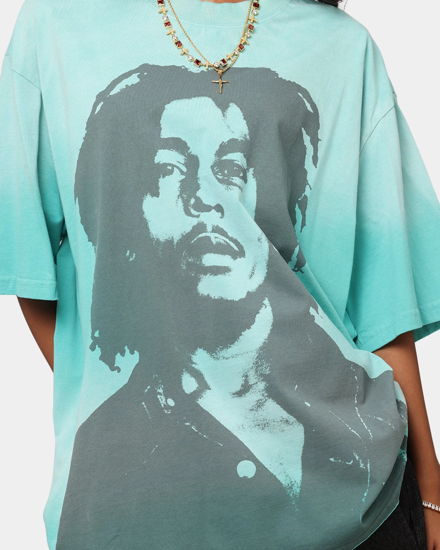 Bob Marley Bob Hem Vintage T-Shirt Washed Blue