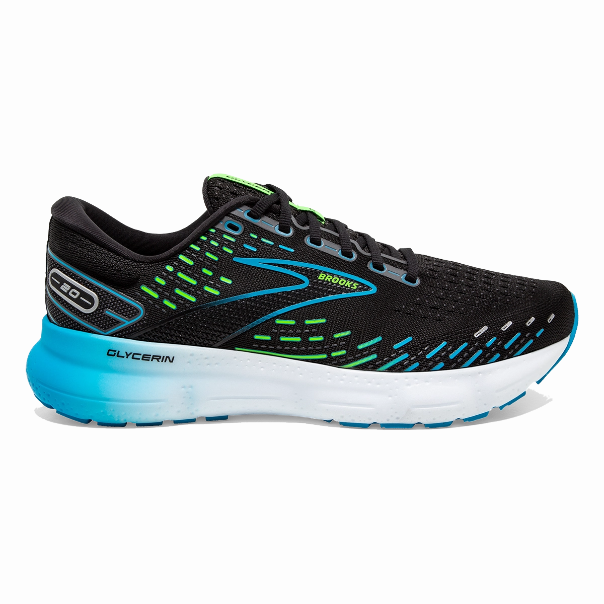 Brooks Glycerin 20 - Black - Hawaiian Ocean - Green