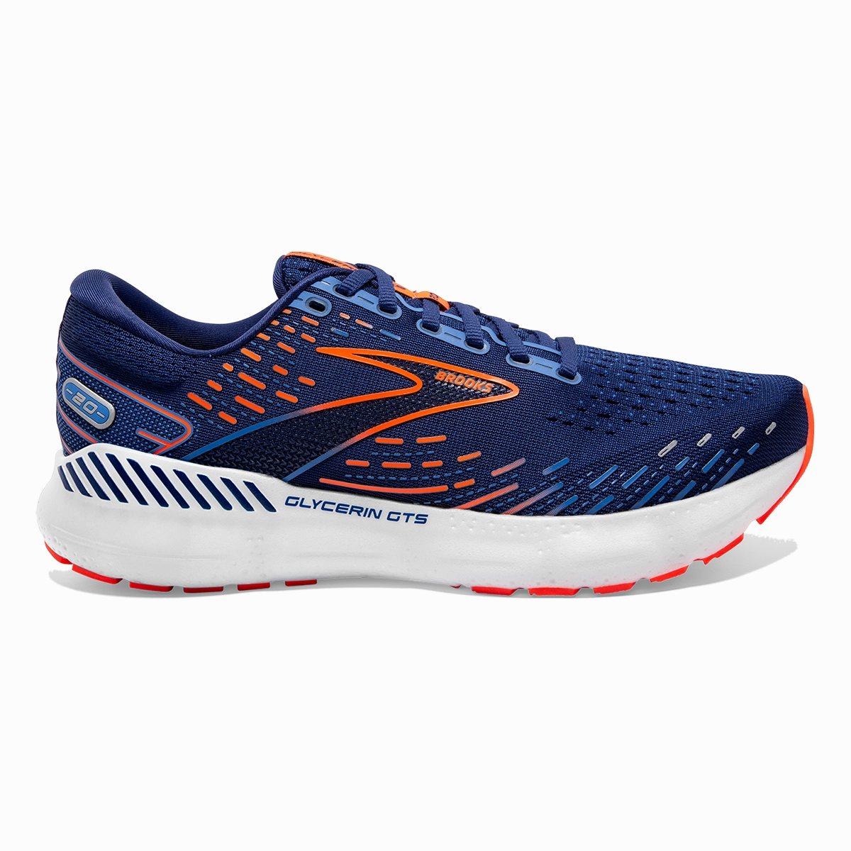 Brooks Glycerin GTS 20 - Blue Depths - Palace Blue - Orange