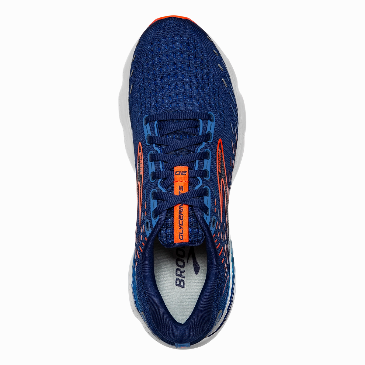 Brooks Glycerin GTS 20 - Blue Depths - Palace Blue - Orange