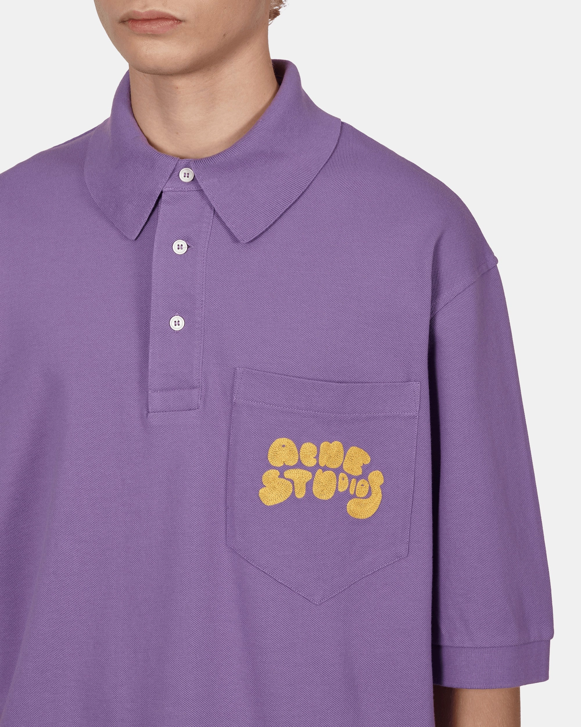 Bubble Logo Polo T-Shirt Purple