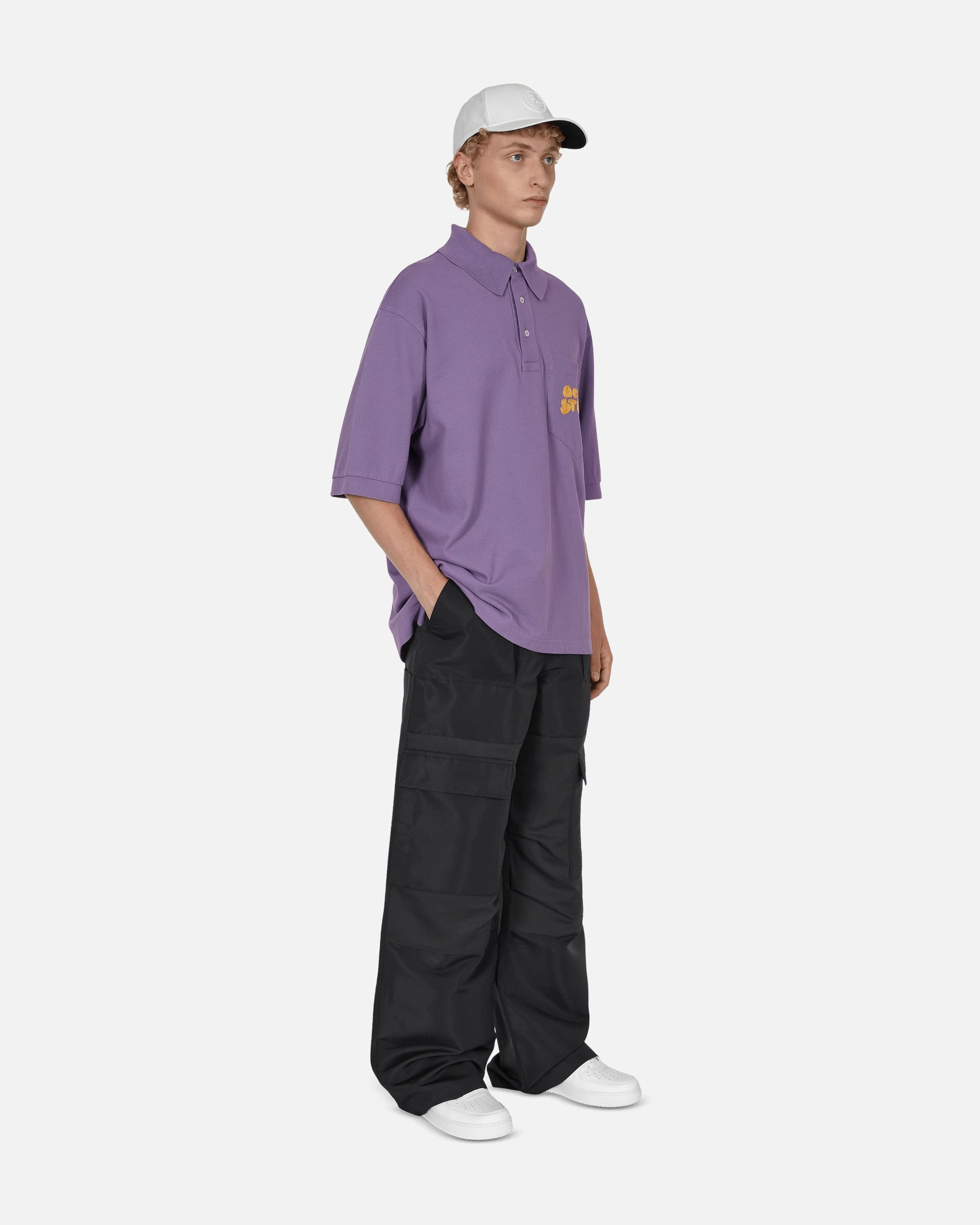 Bubble Logo Polo T-Shirt Purple