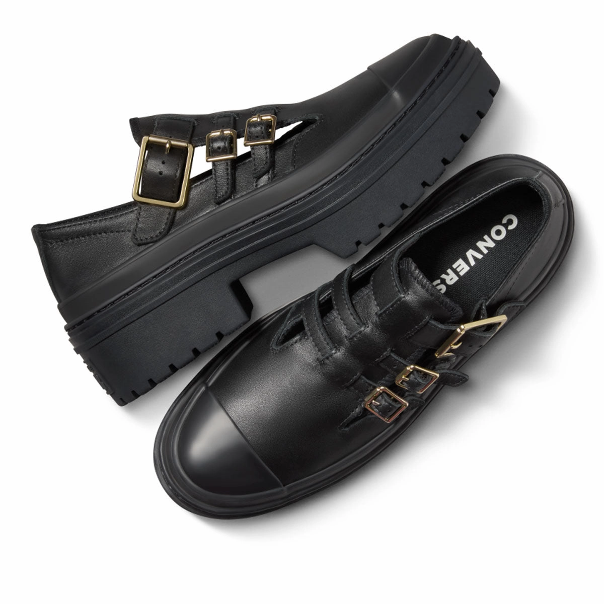 Chuck Taylor All Star Lugged Heel Mary Jane Platform 'Black Gold'
