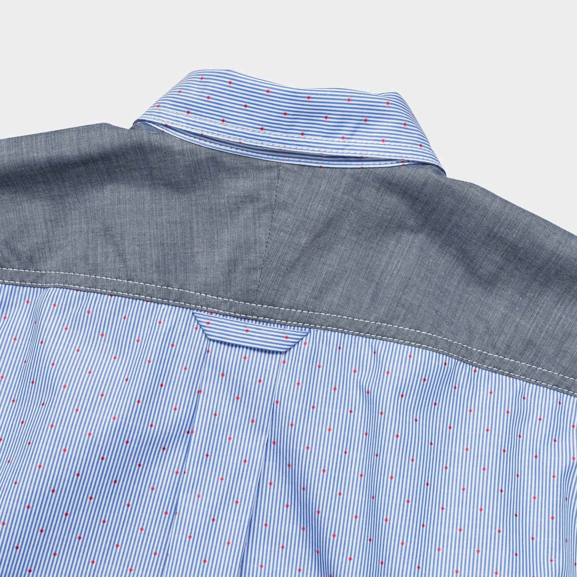 Cotton Stripe x Cotton Chambray - Blue/Grey