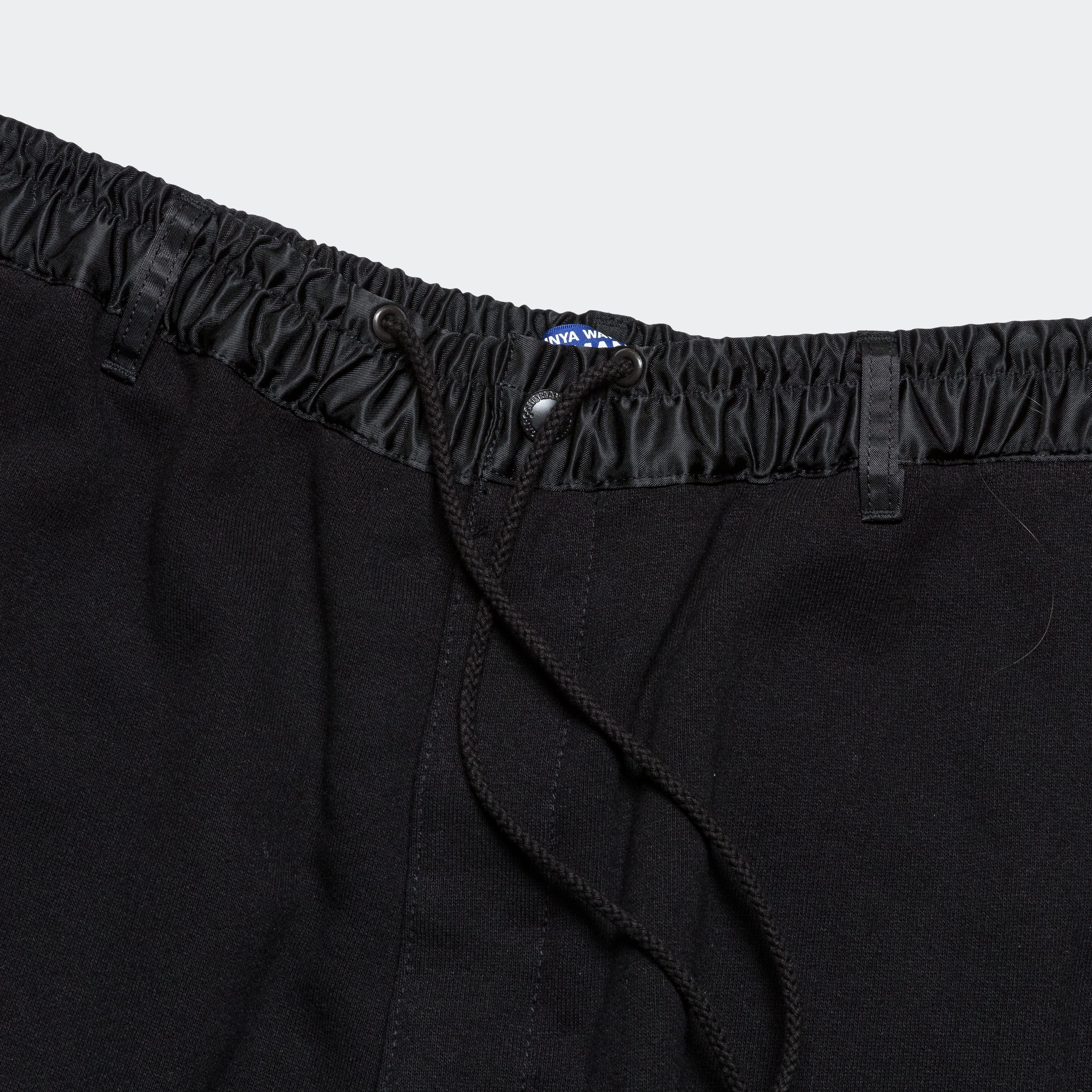 Cotton Terrycloth Nylon Twill Pants - Black