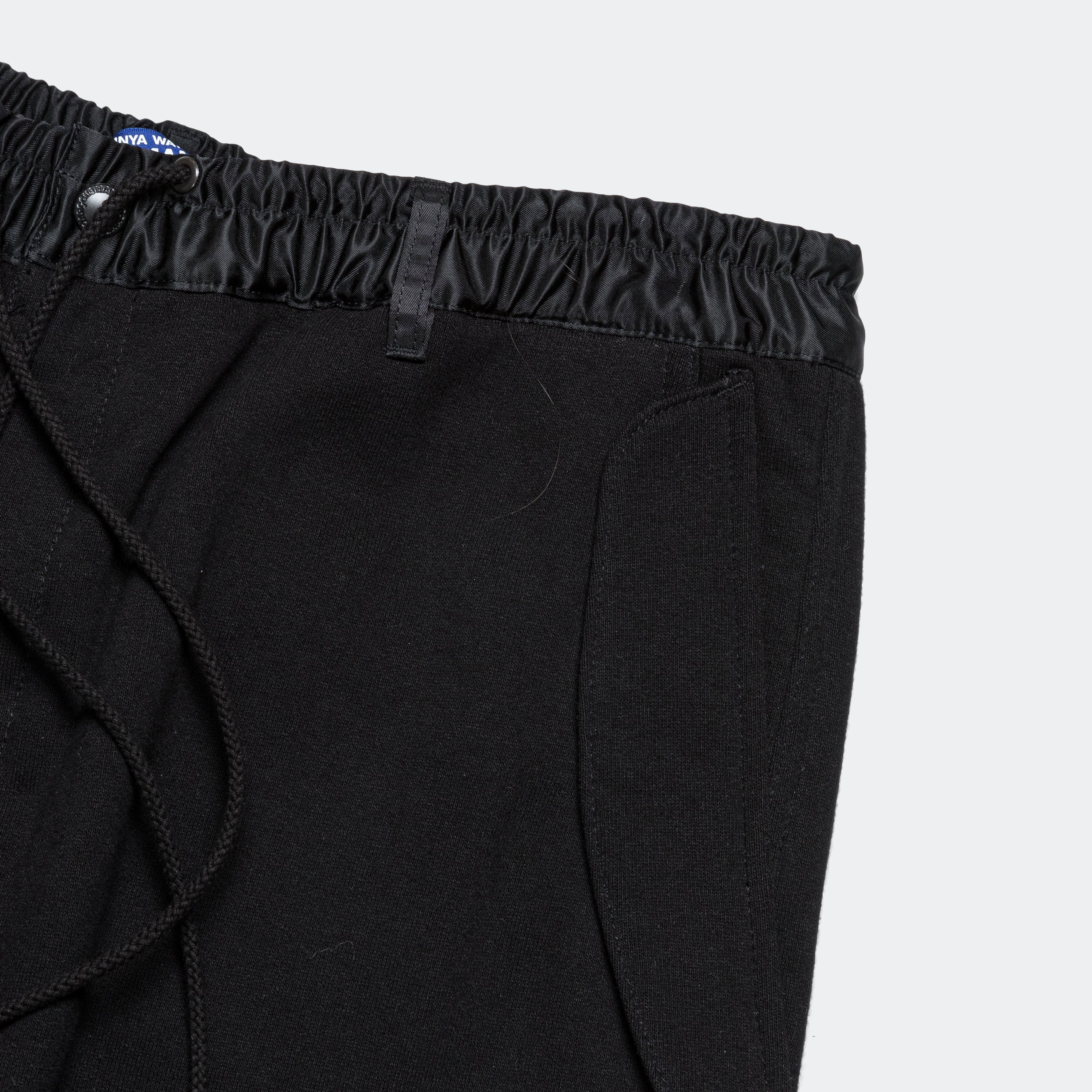 Cotton Terrycloth Nylon Twill Pants - Black