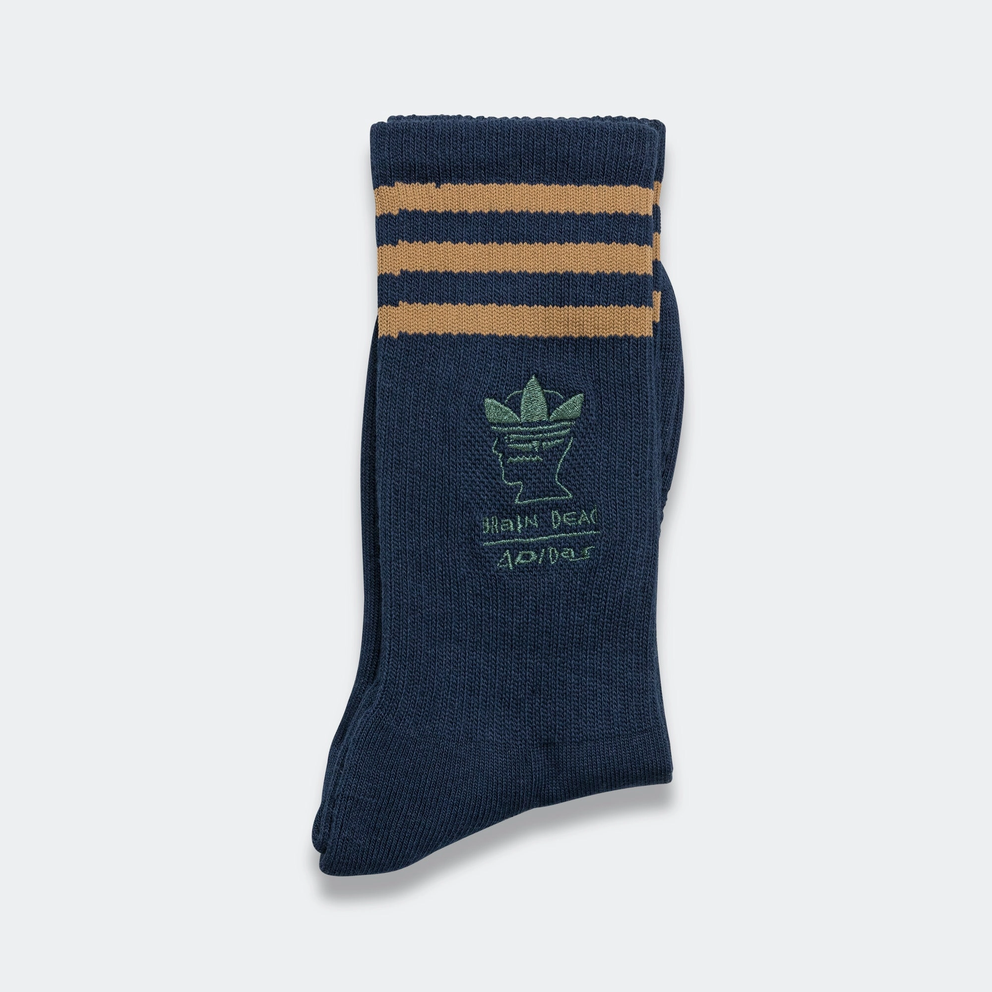 Crew Sock x Brain Dead - Collegiate Navy/Brown Desert