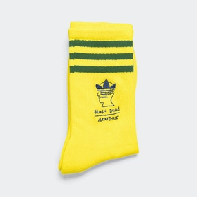 Crew Sock x Brain Dead - Yellow/Collegiate Navy