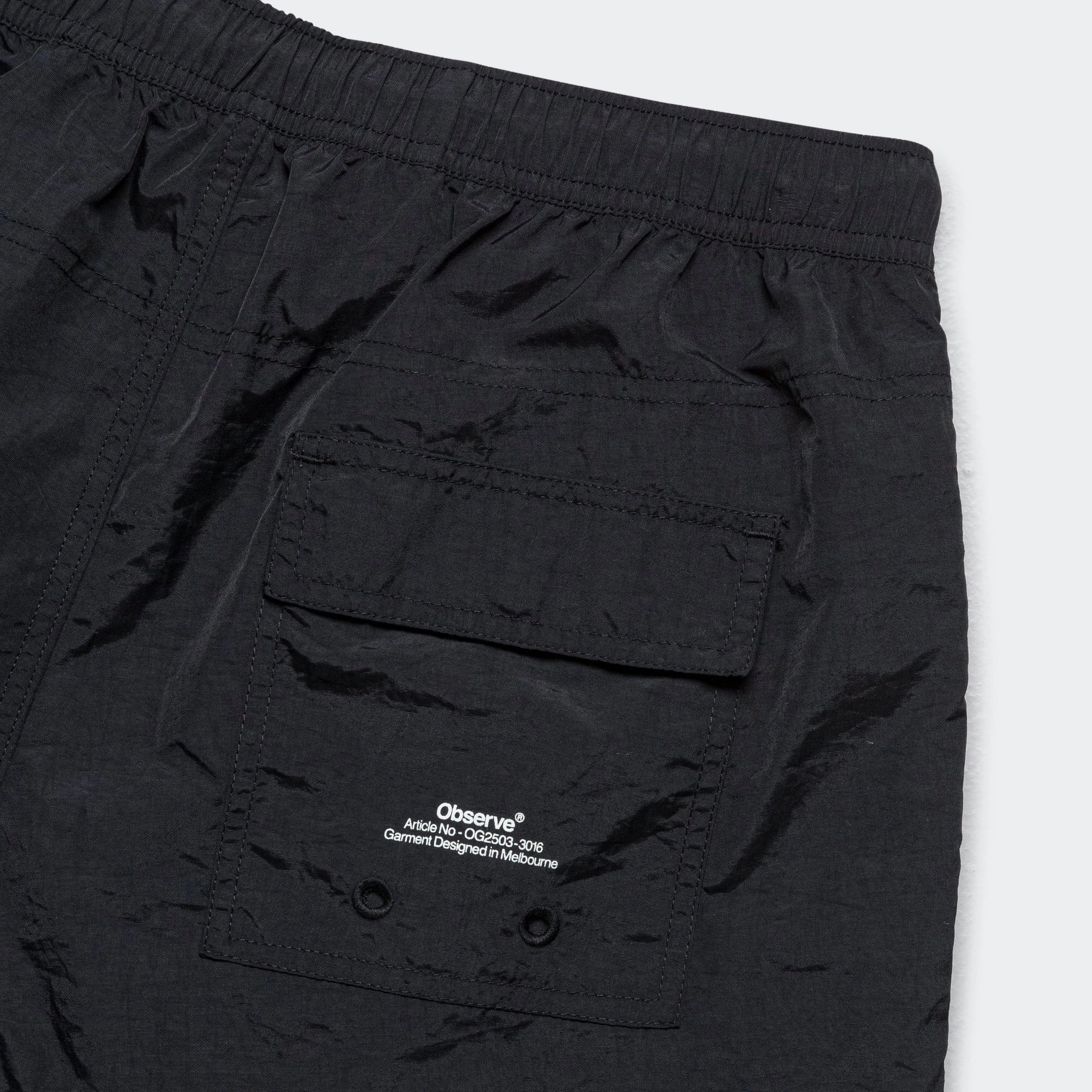 Crinkle Nylon Bianco Short - Navy