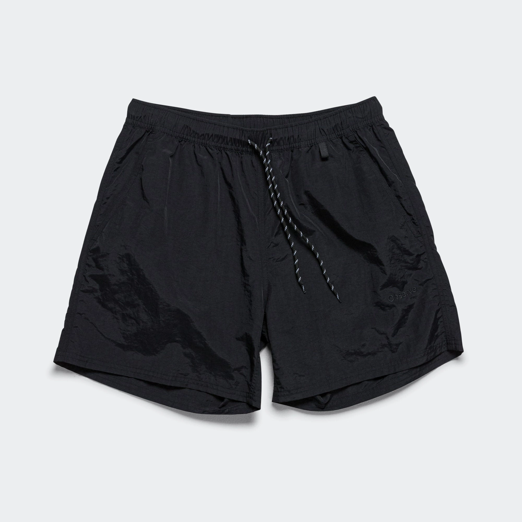 Crinkle Nylon Bianco Short - Navy