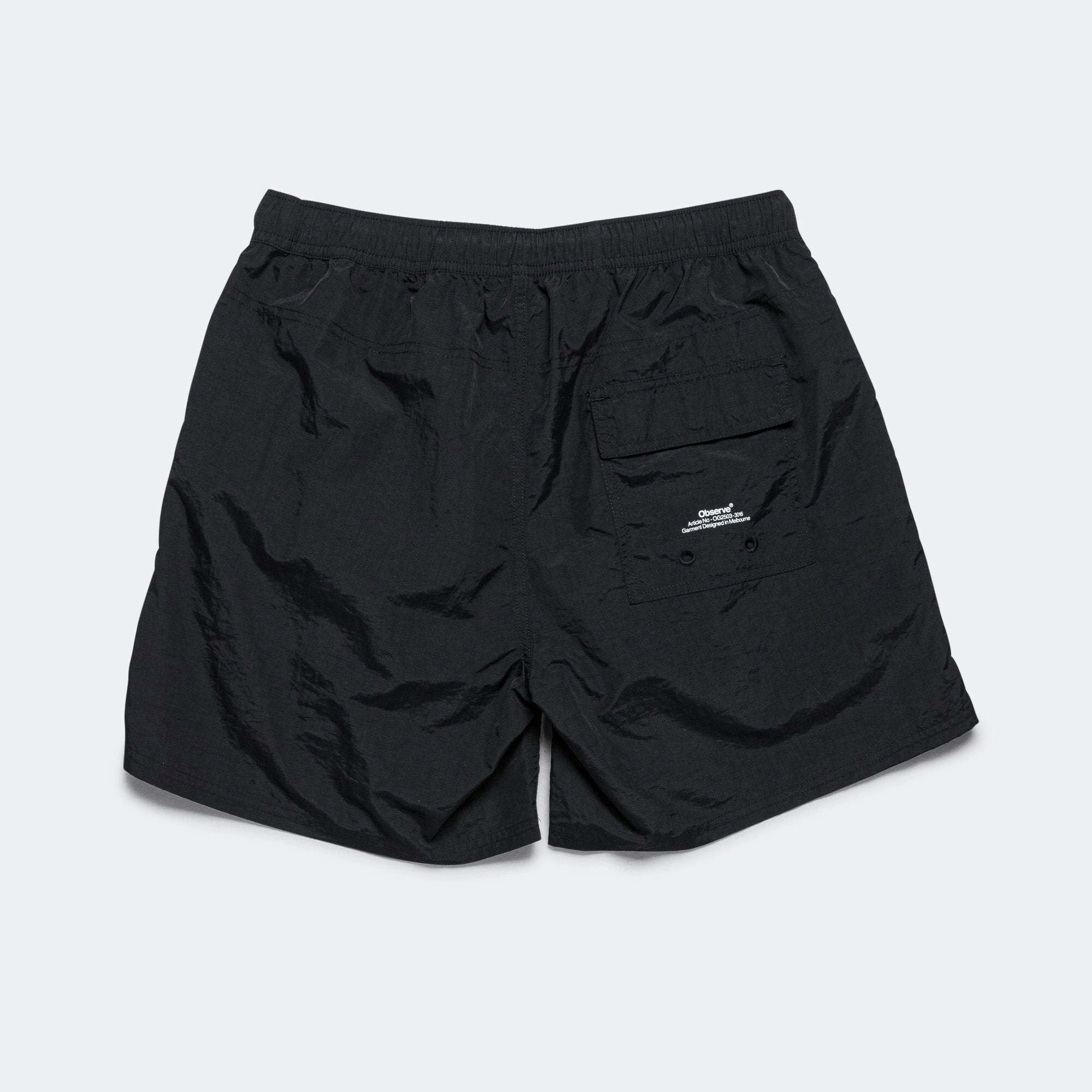 Crinkle Nylon Bianco Short - Navy