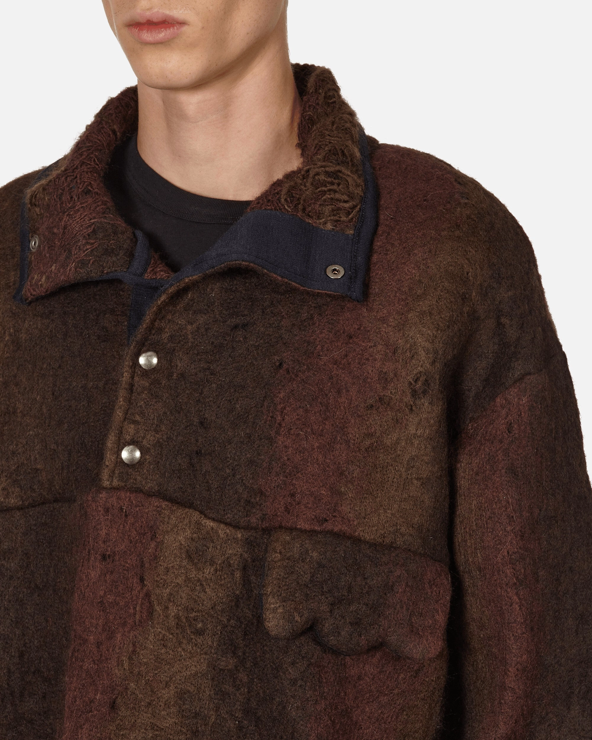 Doomboh Button-Up Pullover Brown