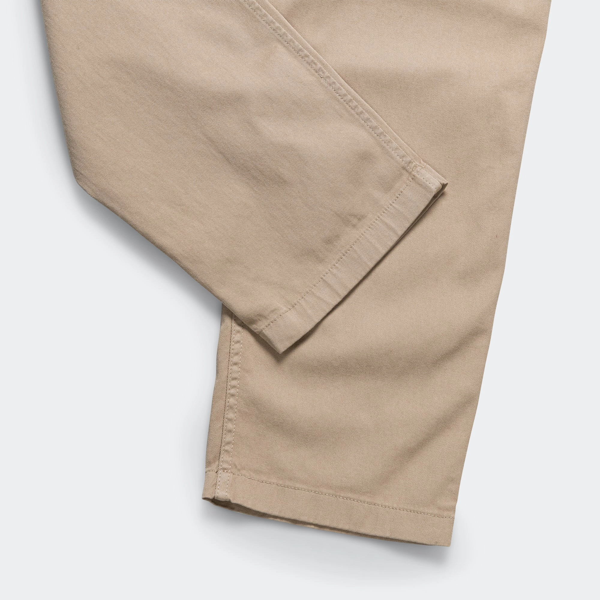 Ezra Relaxed Organic Stretch Twill Trouser - Utility Khaki