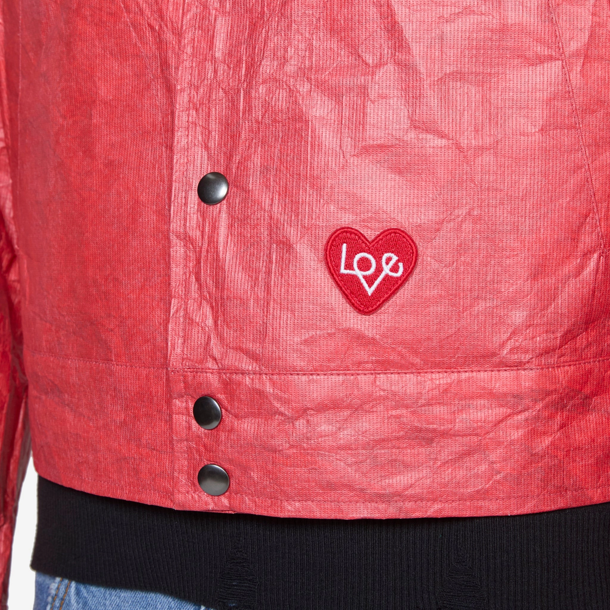 Guitarist Printed Tyvek Jacket Red