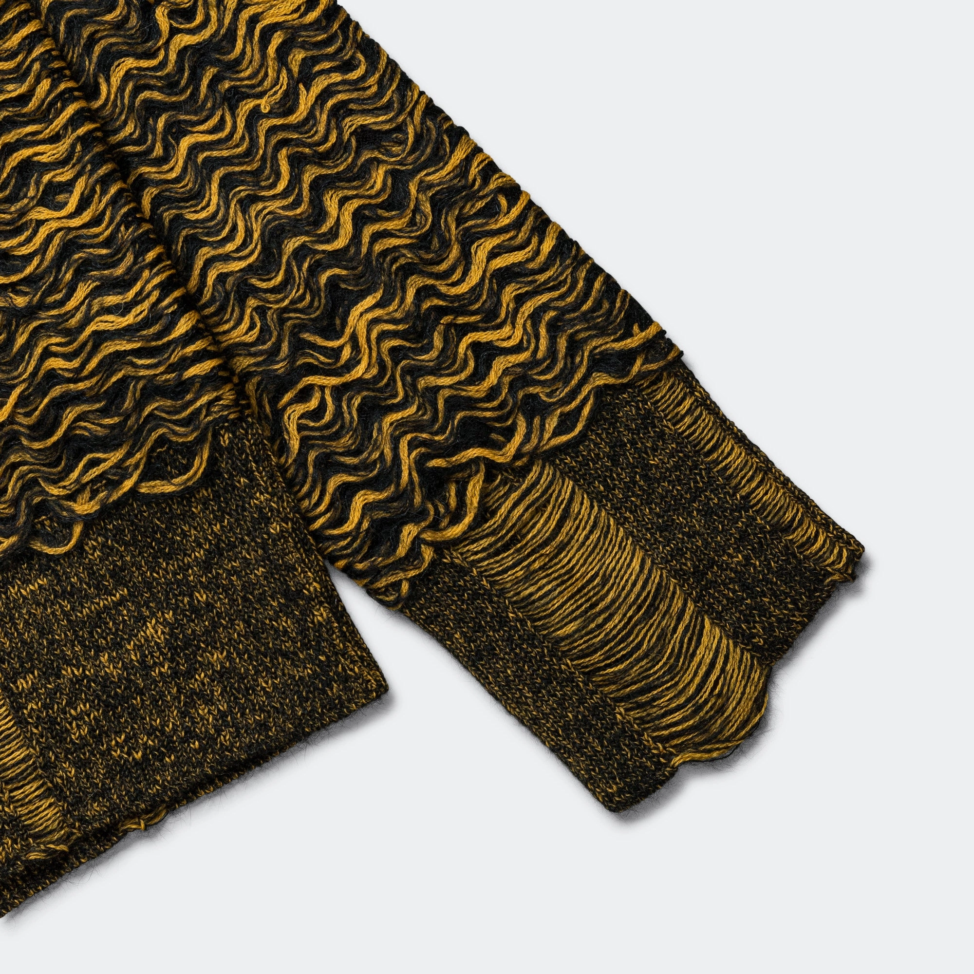 Hairy Wave Crewneck - Black/Yellow