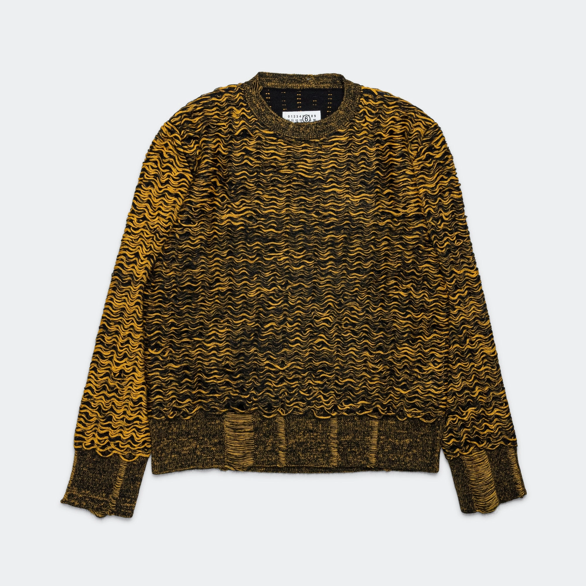 Hairy Wave Crewneck - Black/Yellow