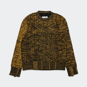 Hairy Wave Crewneck - Black/Yellow