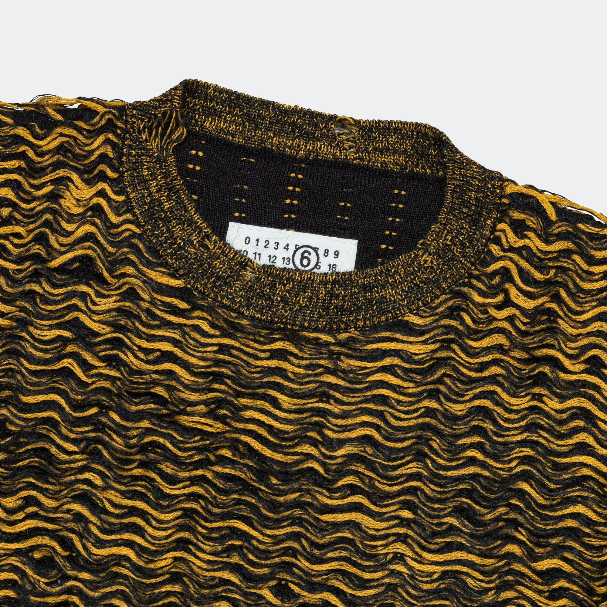 Hairy Wave Crewneck - Black/Yellow