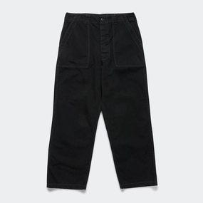 Herringbone Summer Fatigue Pants - Black