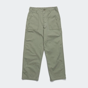 Herringbone Summer Fatigue Pants - Green