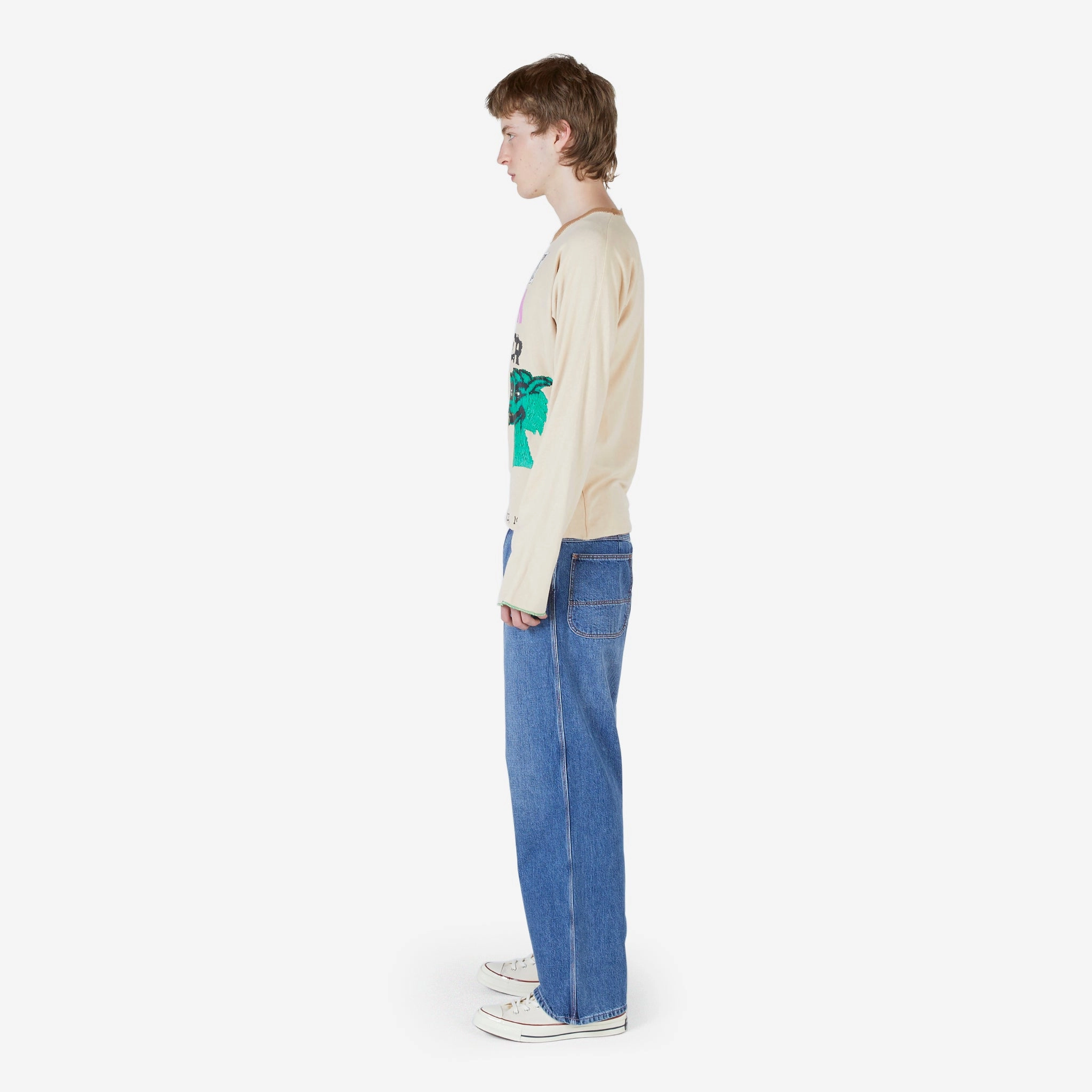 Hurt Lover Reversible T-Shirt Ivory Brown