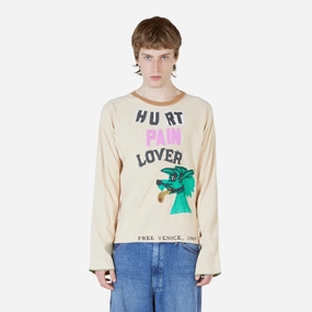 Hurt Lover Reversible T-Shirt Ivory Brown