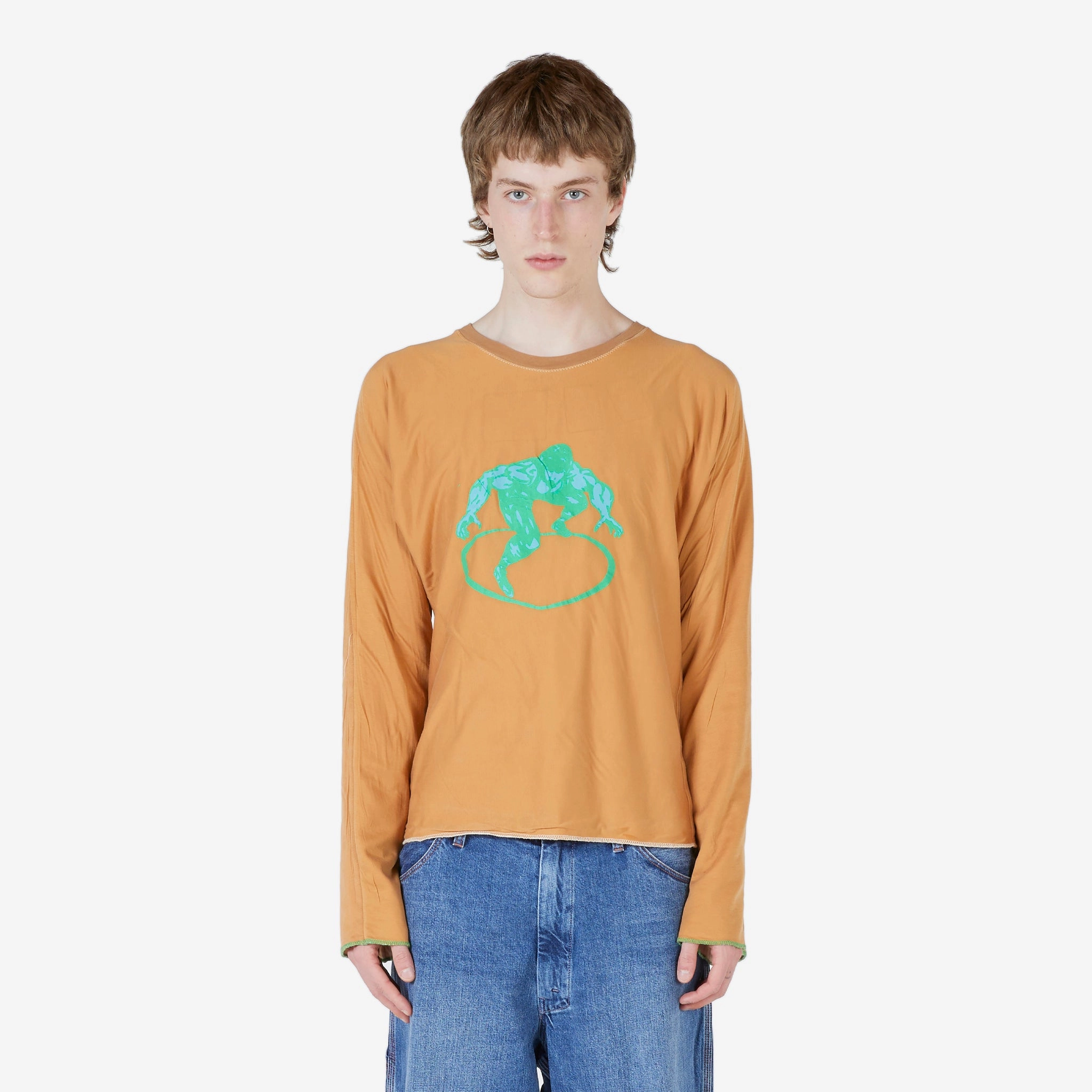 Hurt Lover Reversible T-Shirt Ivory Brown