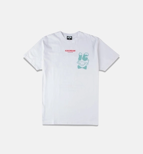Ice Cream Man Short Sleeve Mens T-Shirt - White